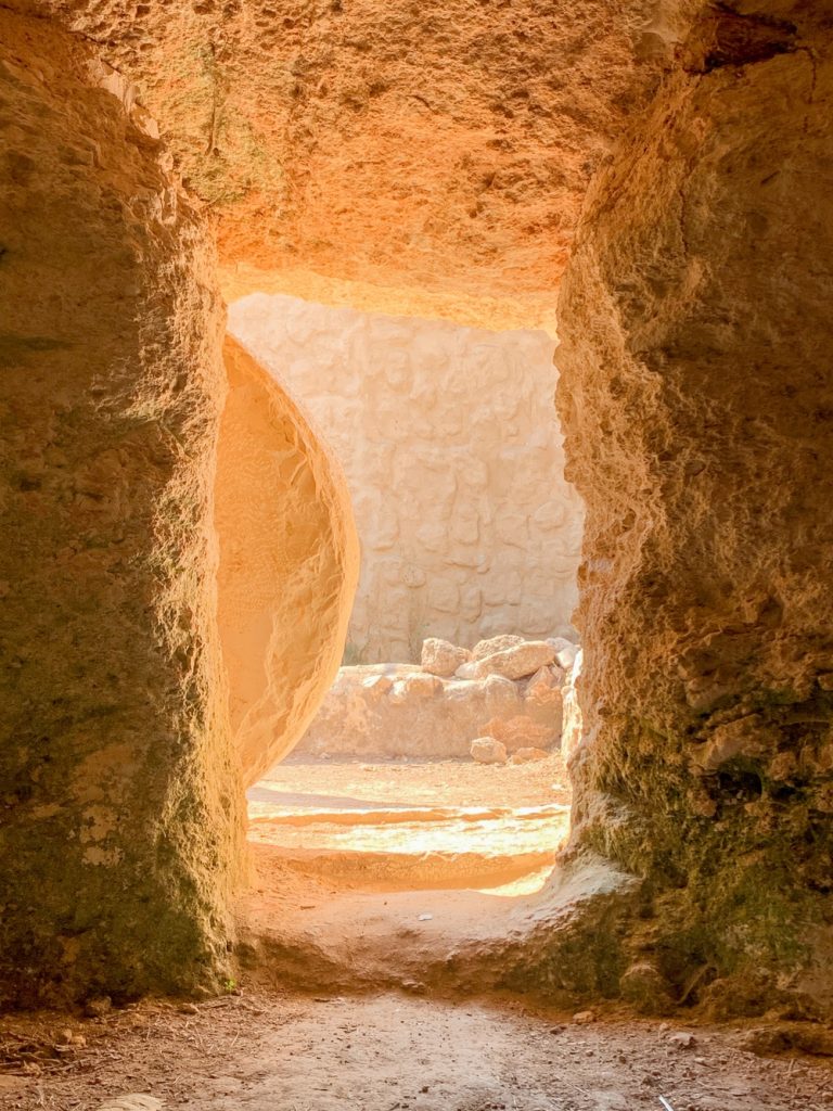 Image of empty tomb, Easter Sunday