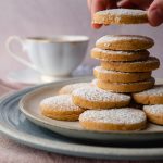 cookies on a plate with tea